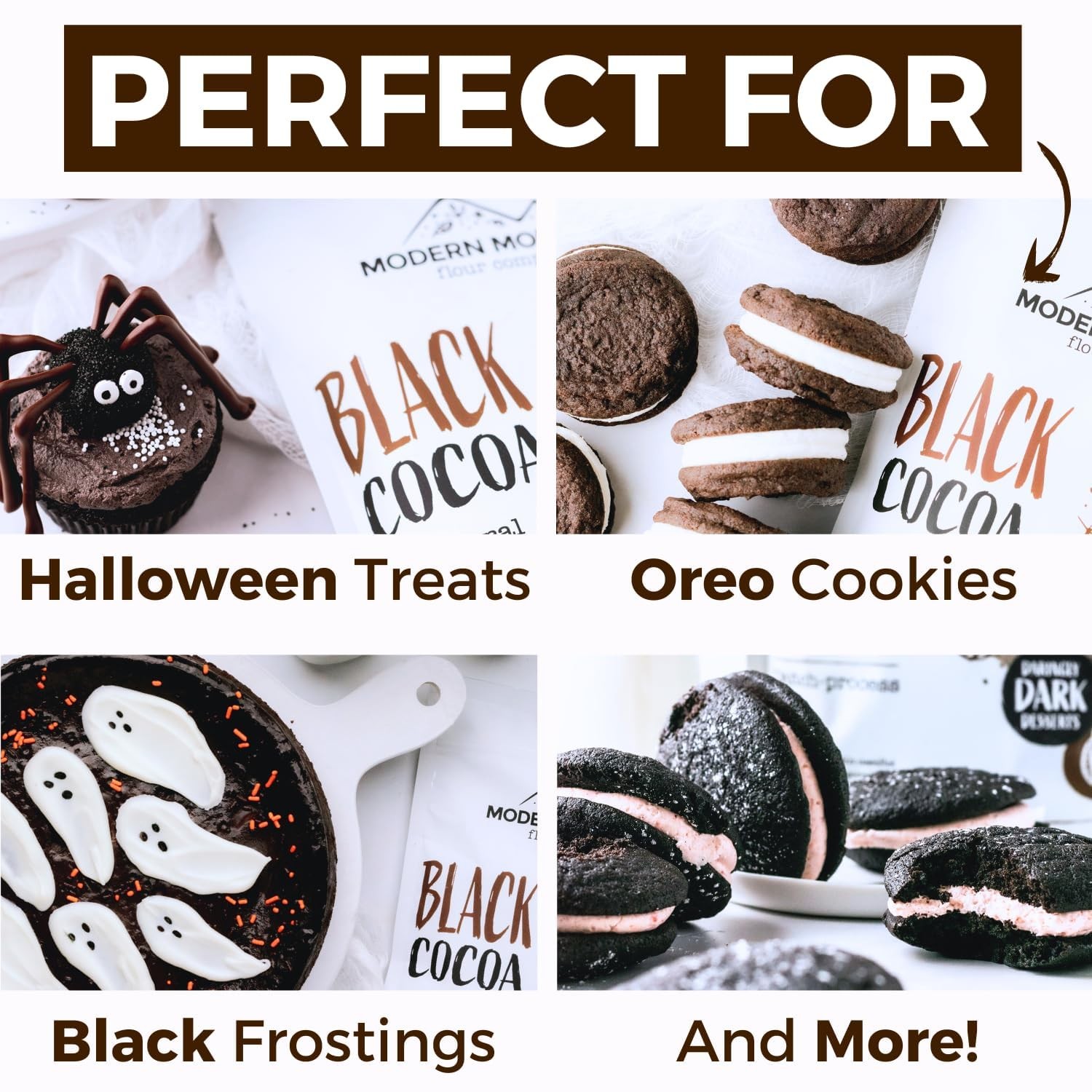 Black Cocoa Powder (8 oz) Bake the Darkest Chocolate Baked Goods, 0.5 Pound