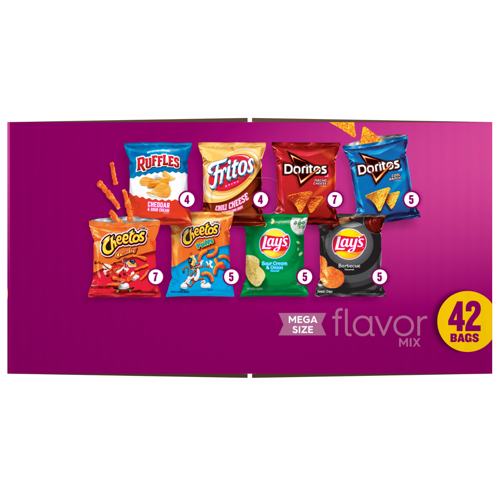 Frito-Lay Flavor Mix Variety Pack 42 Count Snack Chips Multipack Assorted