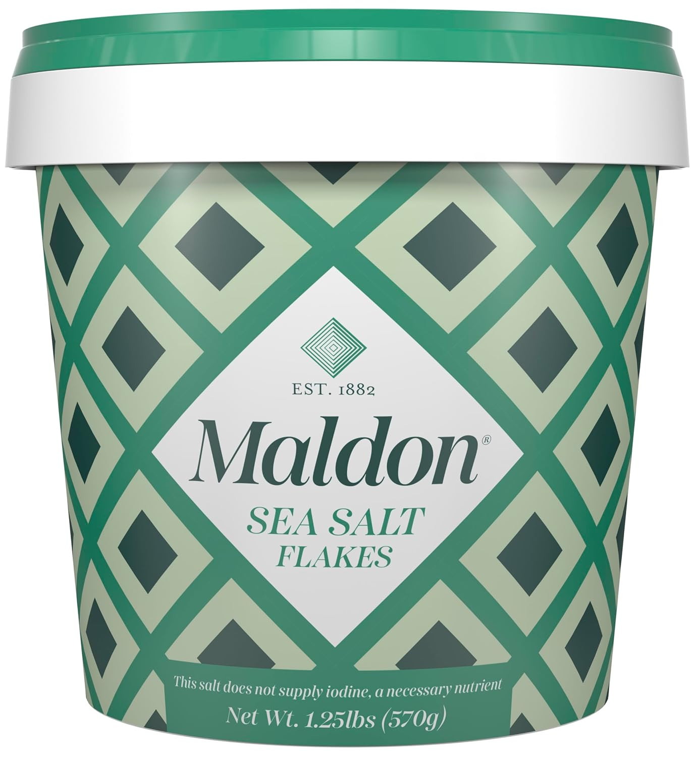 Maldon Salt, Sea Salt Flakes, 20 Oz (570 G), Resealable Tub – Kosher, Natural, U