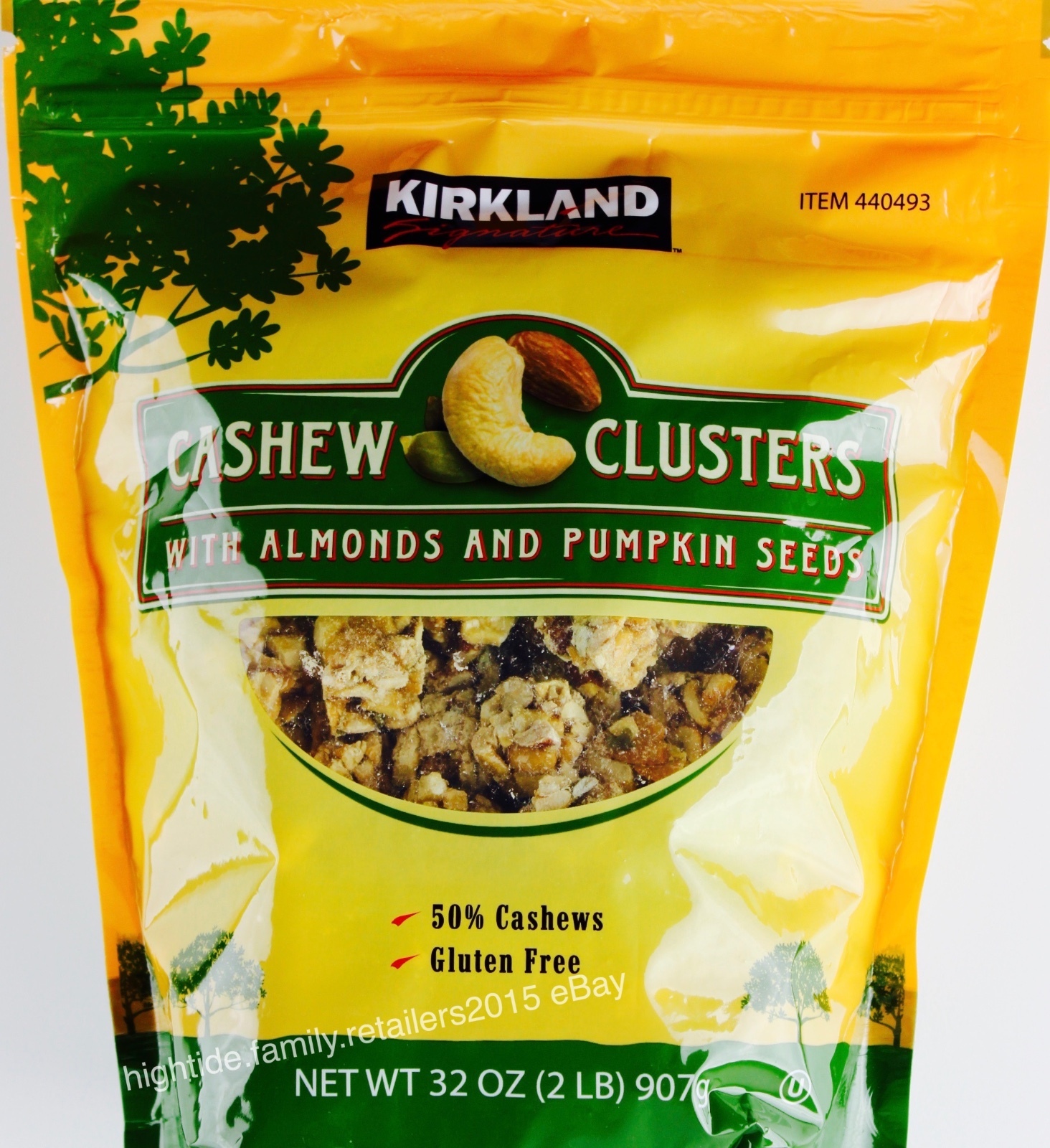 Kirkland Signature Cashew Clusters Almonds Pumpkin Seed Sweet Salty, 32 Ounces