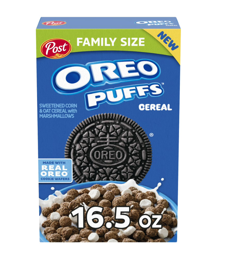 Post OREO PUFFS™ Cereal, Crunchy 16.5 oz box