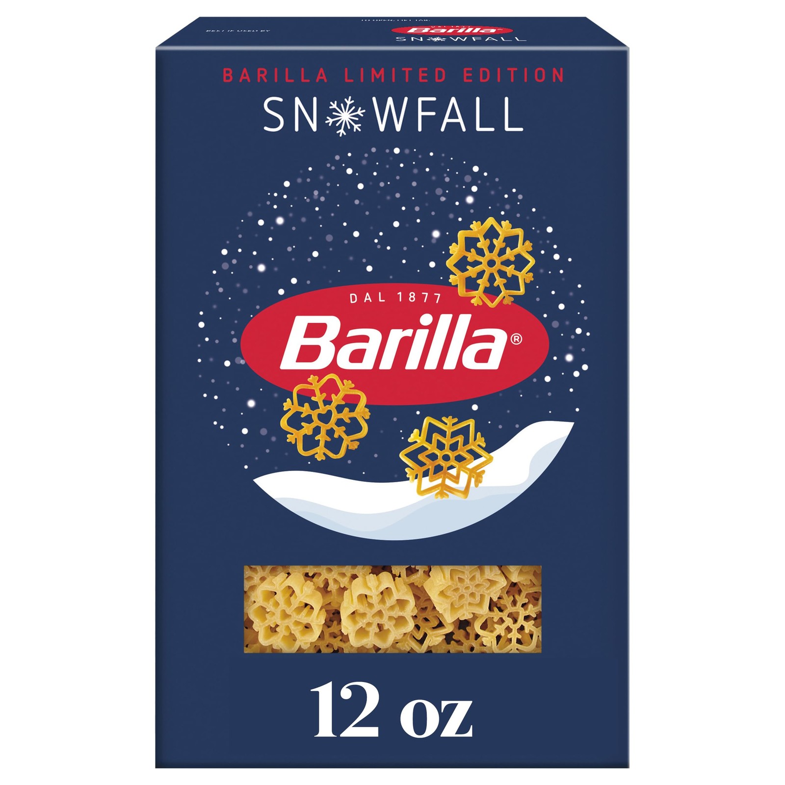 Barilla, Limited Edition Snowfall Pasta, 12 Ounce 12 (Pack of 1)