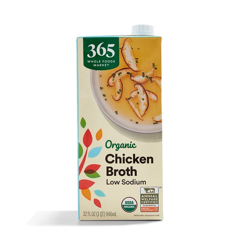 365 by Whole Foods Market, Organic Low Sodium Chicken Broth, 32 Fl Oz