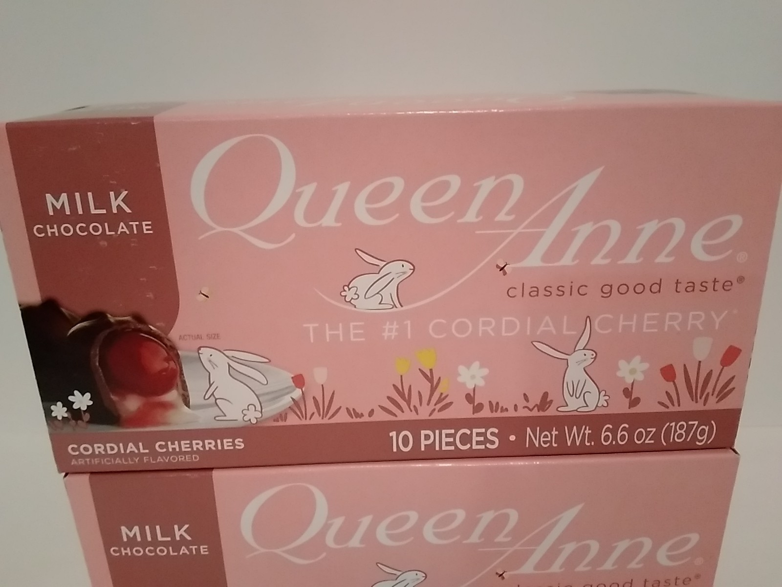 2 Boxes Queen Anne Milk Chocolate Covered Cordial Cherries Candy-20 Pieces