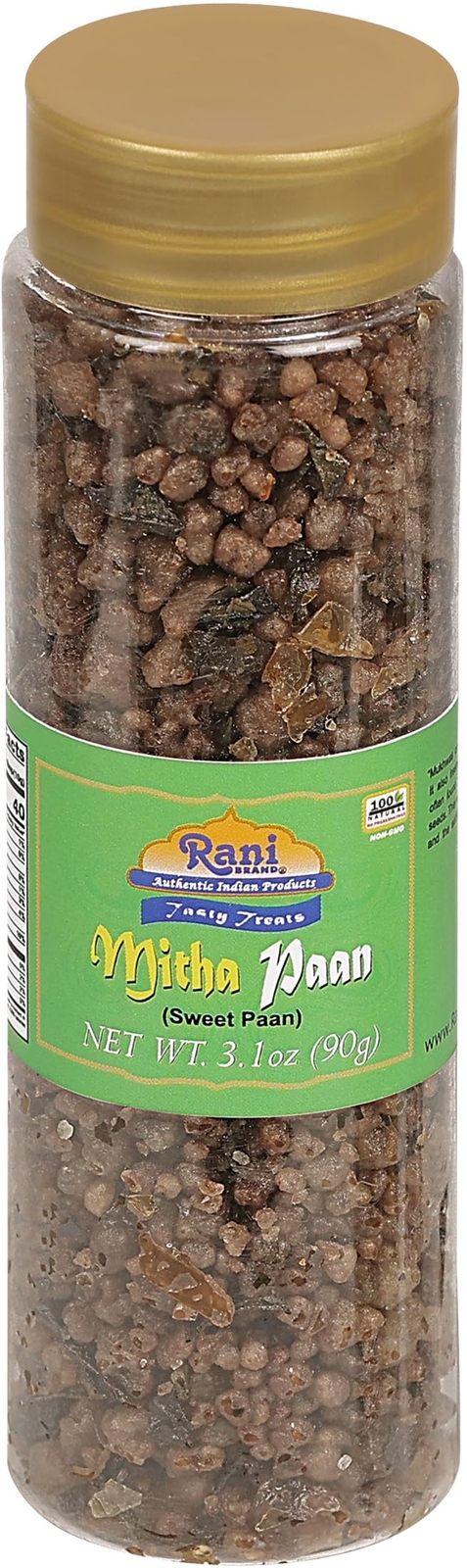 Rani Mitha Paan (Sweet Paan) 3.1oz (90g) PET Jar ~ Indian After Meal Digestives