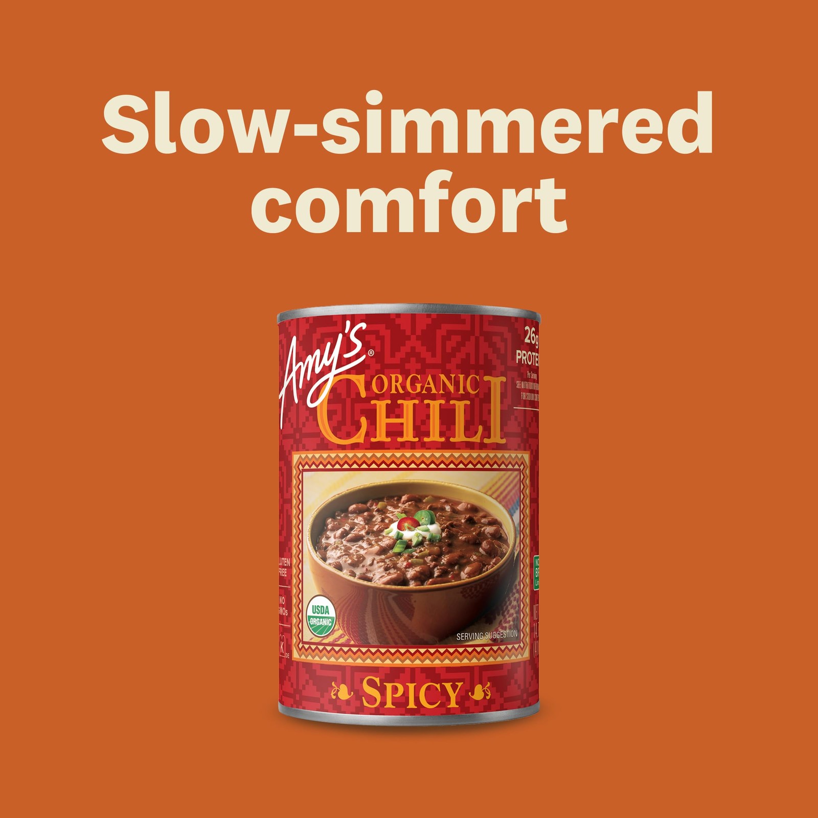 Amy’s Organic Chili, Vegan Spicy Gluten Free, 14.7 Ounce (Pack of 1)