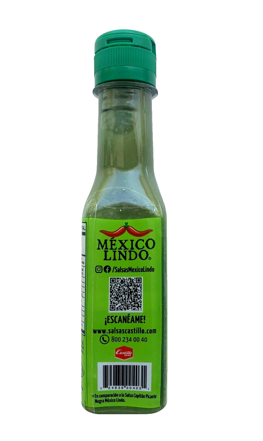 5-Pack Mexico Lindo Salsa Habanera Verde. 150ml/5oz Green Habanero Hot Sauce