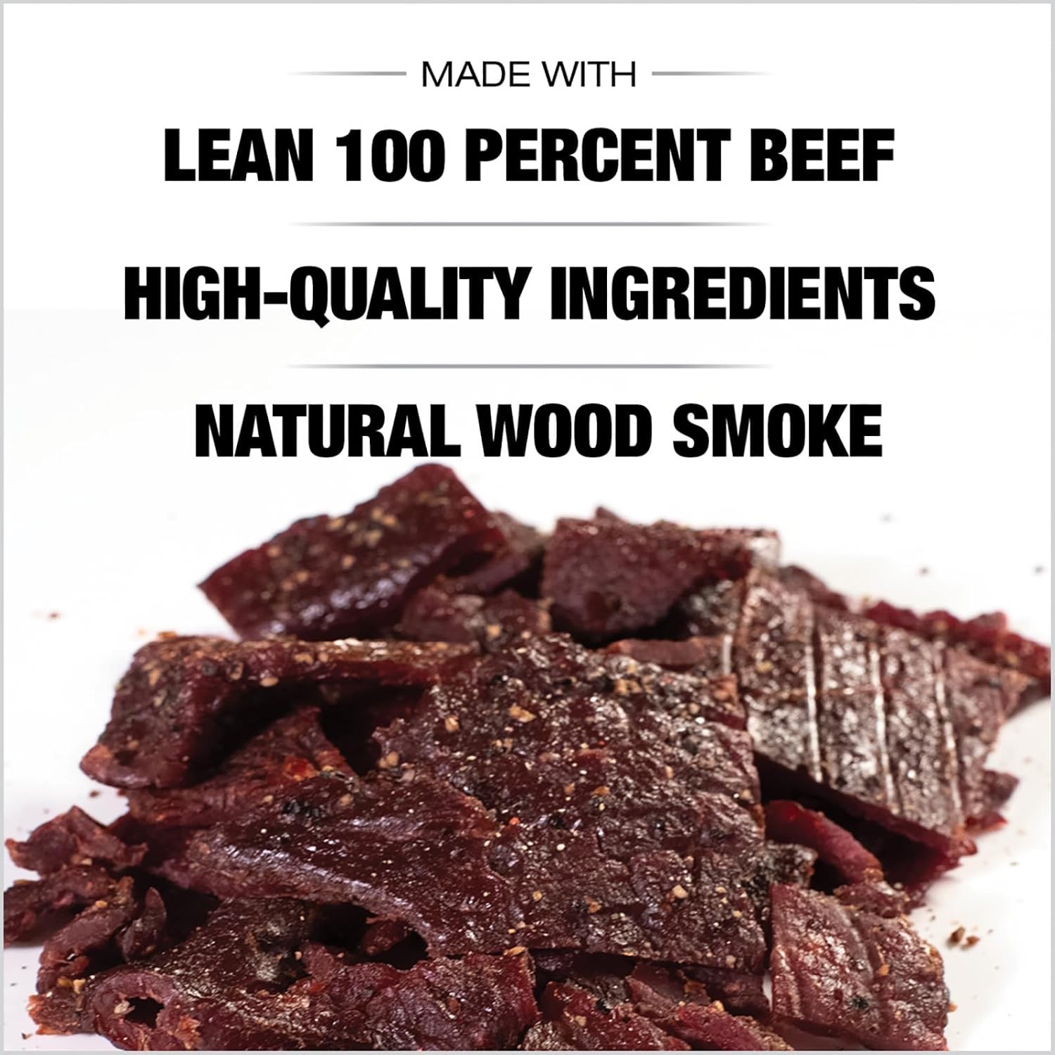 Gourmet Peppered Beef Jerky – 11g Protein, Low-Calorie, Ready to Eat Snack