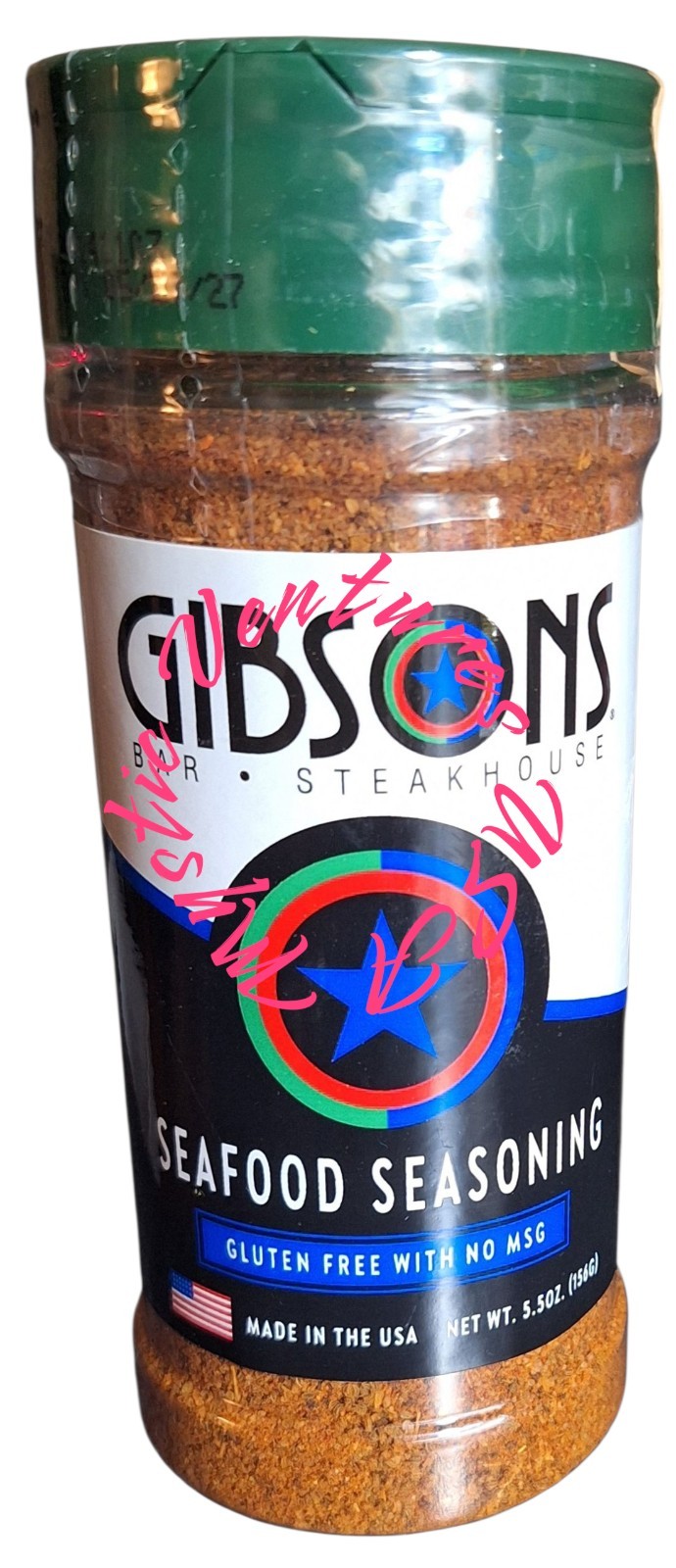 Gibsons Seafood Seasoning ~ Gluten FREE / No MSG 5.5oz Bottle ~ EXP 05/2027