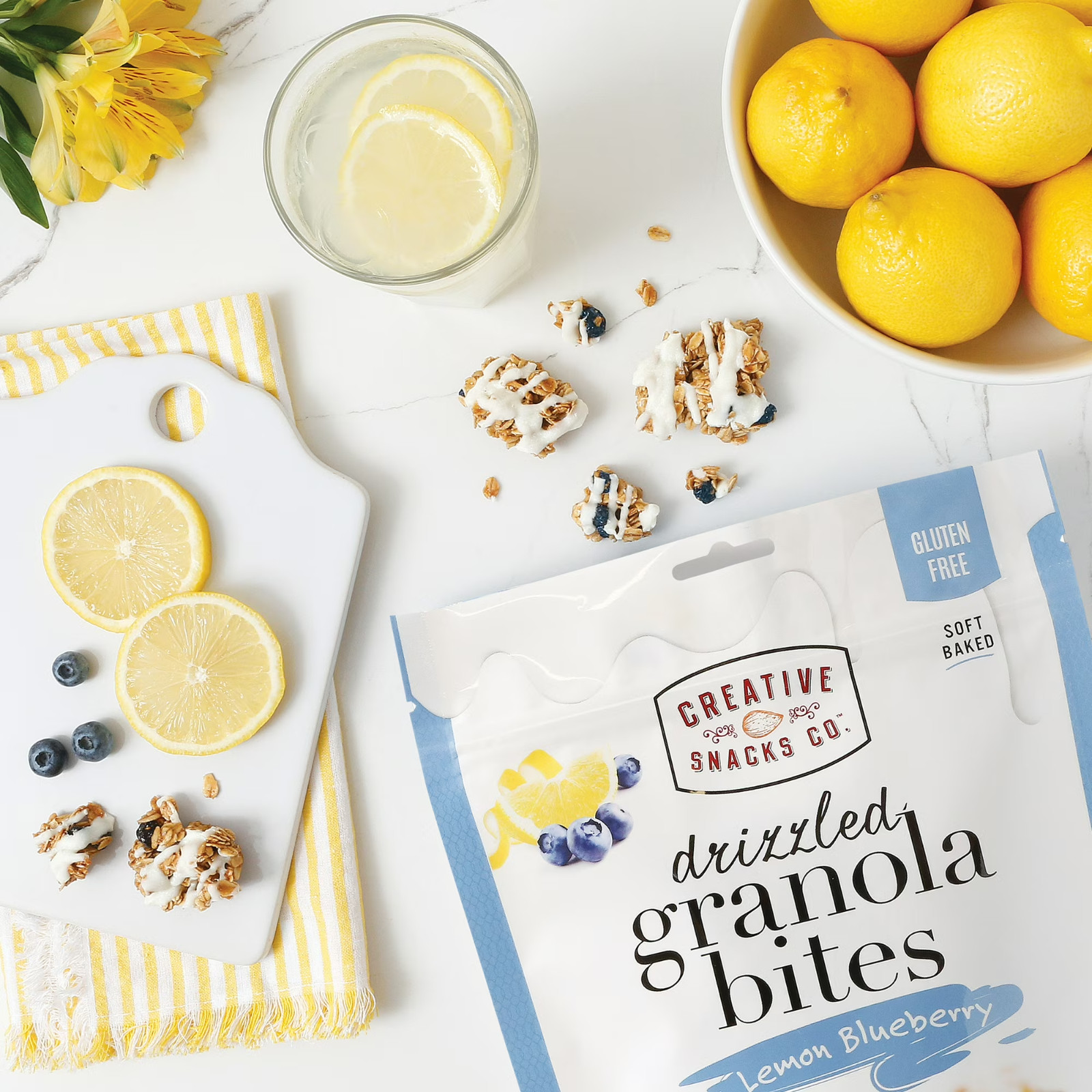 Creative Snacks Gluten-Free Lemon Blueberry Drizzle Granola Bites 10 oz