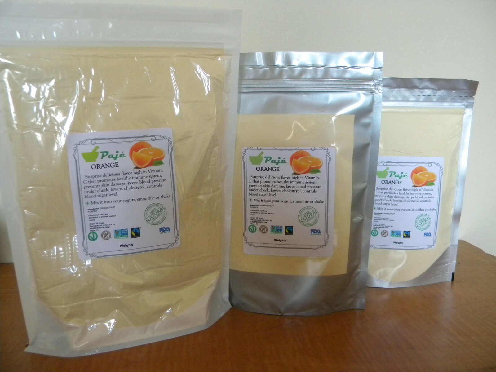 ORANGE powder 8oz 16oz 1lb 32oz 2lb 4lb, VIT C help Immune system and skin PAJE