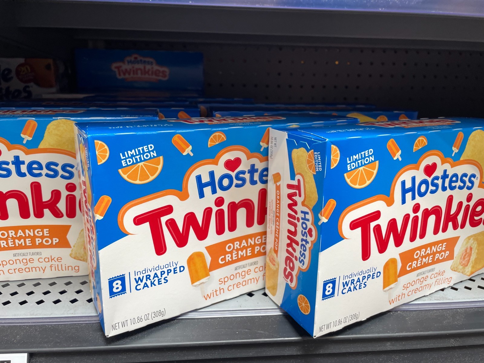 3 Pack Hostess Twinkies Orange Crème Pop Filling 10.86 oz Each Limited Edition