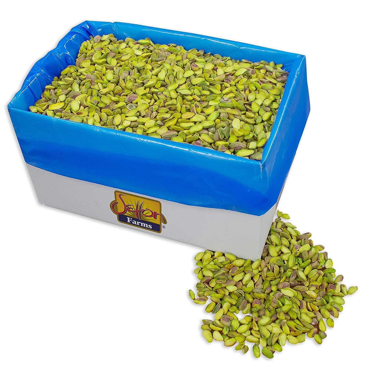 California Raw Pistachio Halves Bulk Split Kernels Pieces 4lb Case Chopped