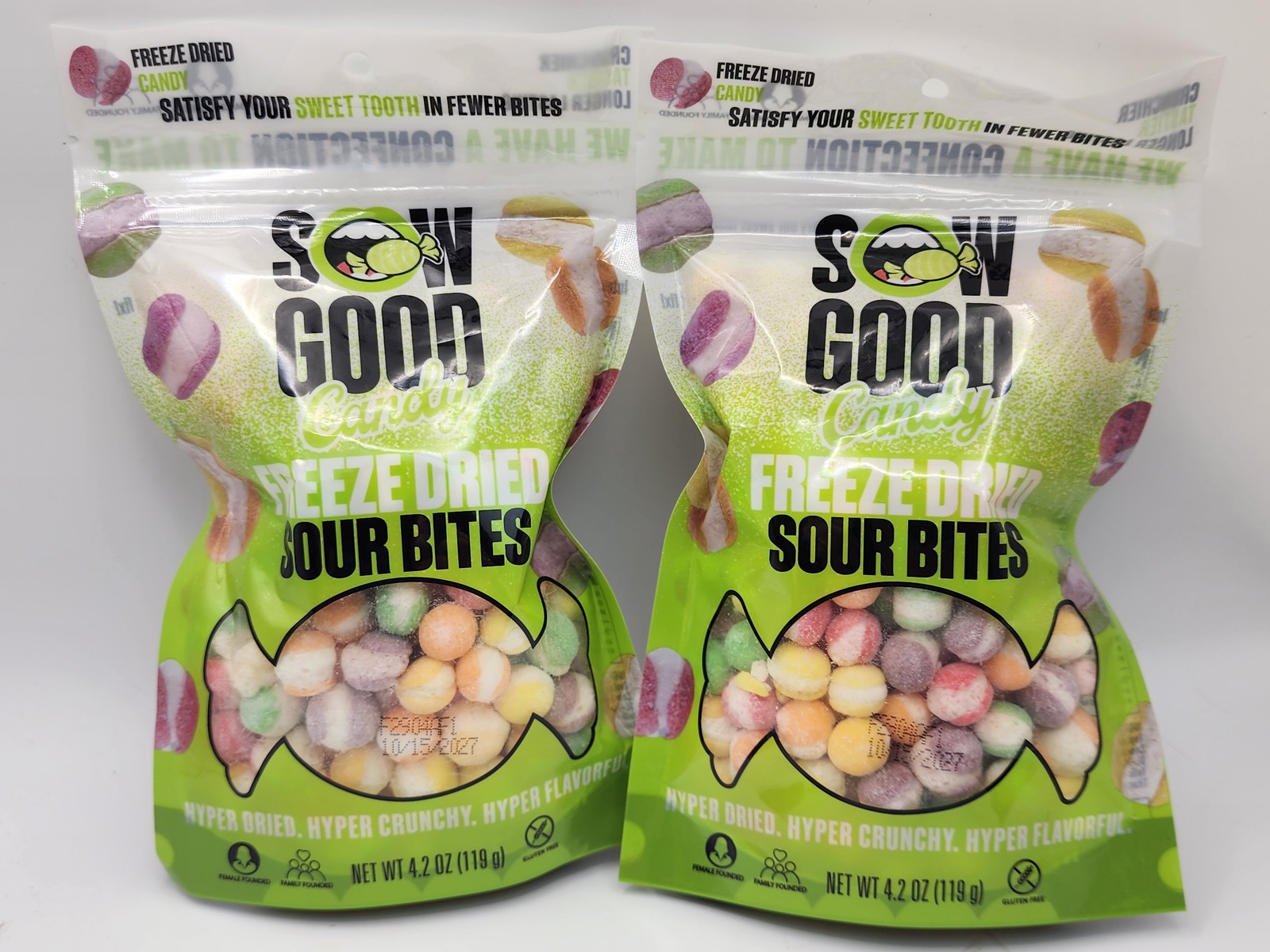 SOW GOOD Freeze Dried Sour Bites Candy Hyper Crunchy Flavorful 2 – 4.2oz bags