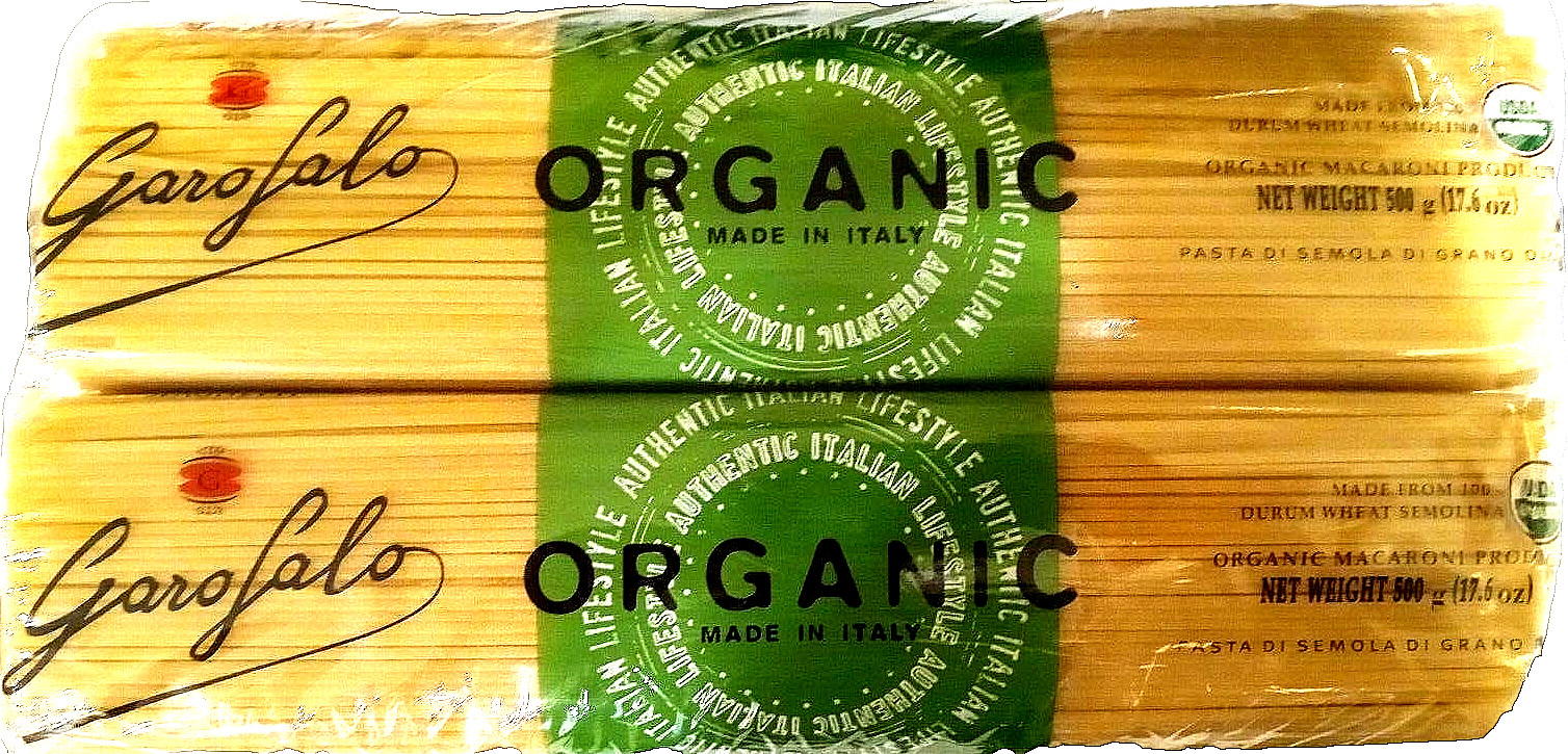 Garofalo Organic Spaghetti 8 (500 g) pks=total of 8.8 lb (4 kg) EXP 06/2026