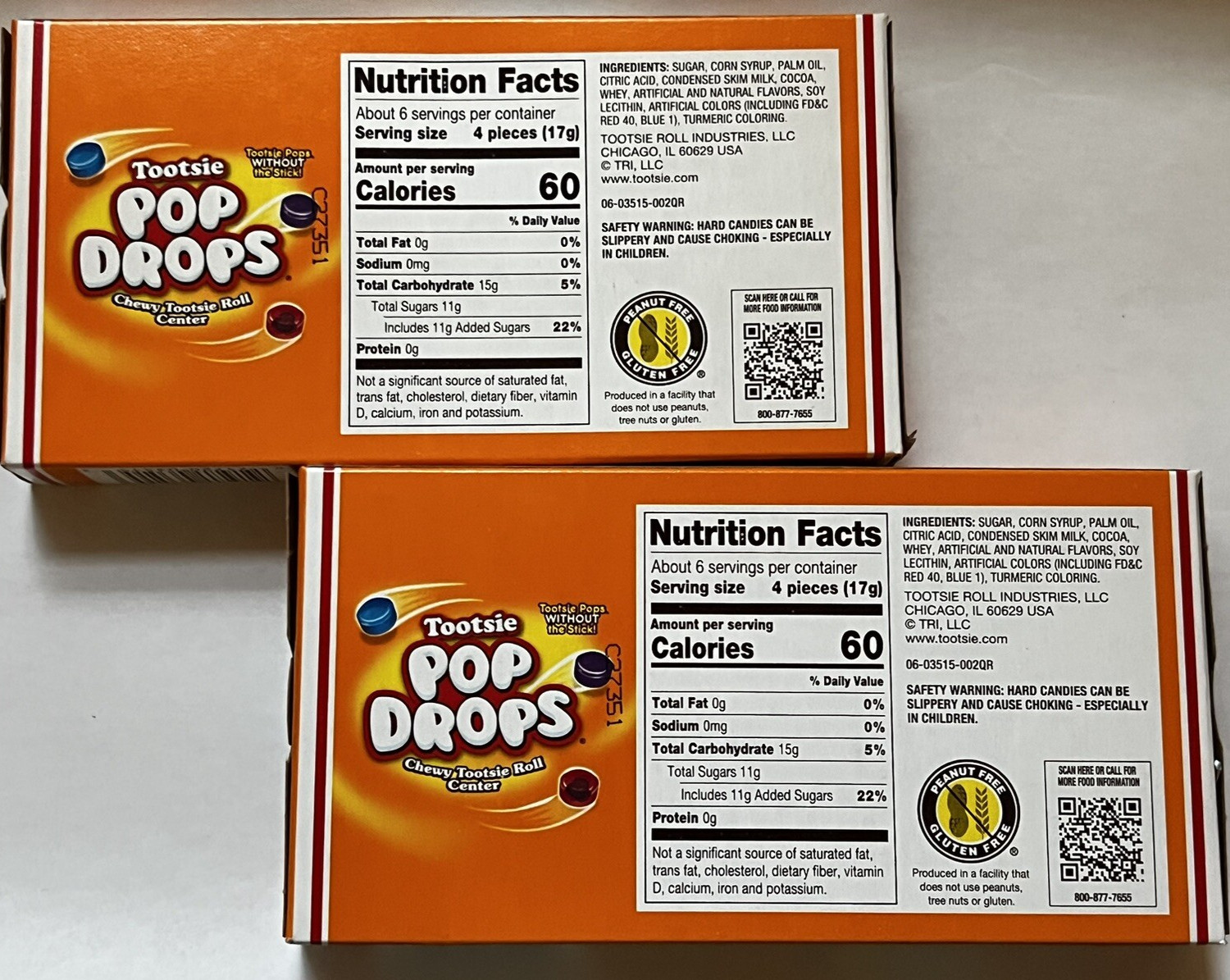 Tootsie Pop Drops with Chewy Tootsie Roll Center *Lot of 2 Boxes* 3.5 oz each