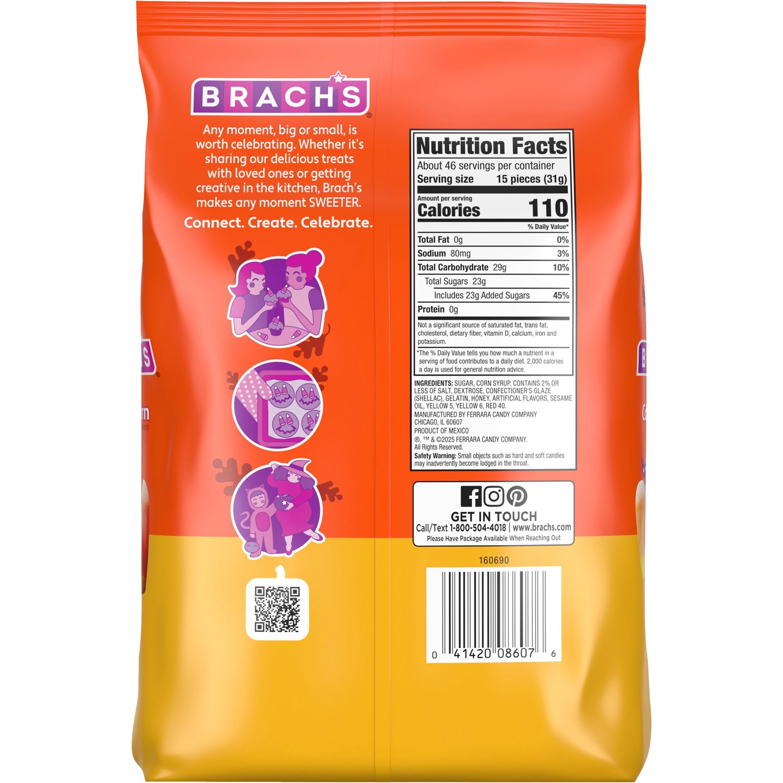 Brach’s Classic Candy Corn, Classic Treats, 50 Ounce Bag