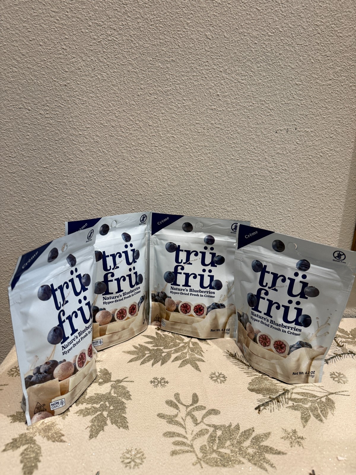 4 PACKS-Tru Fru Nature’s Blueberries Hyper-Dried, Gourmet Freeze Dried-EXP 12/26