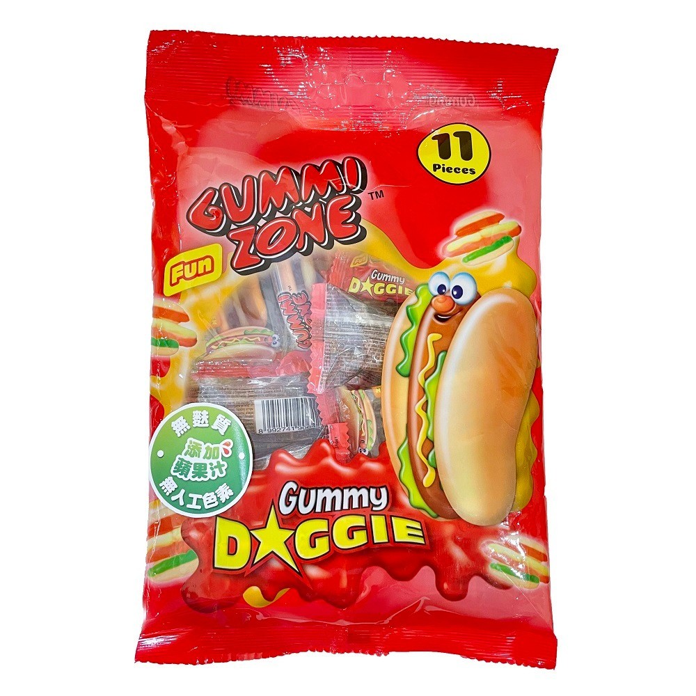 3pks× (GUMMIZONE) hotdog shape gummies 77g each