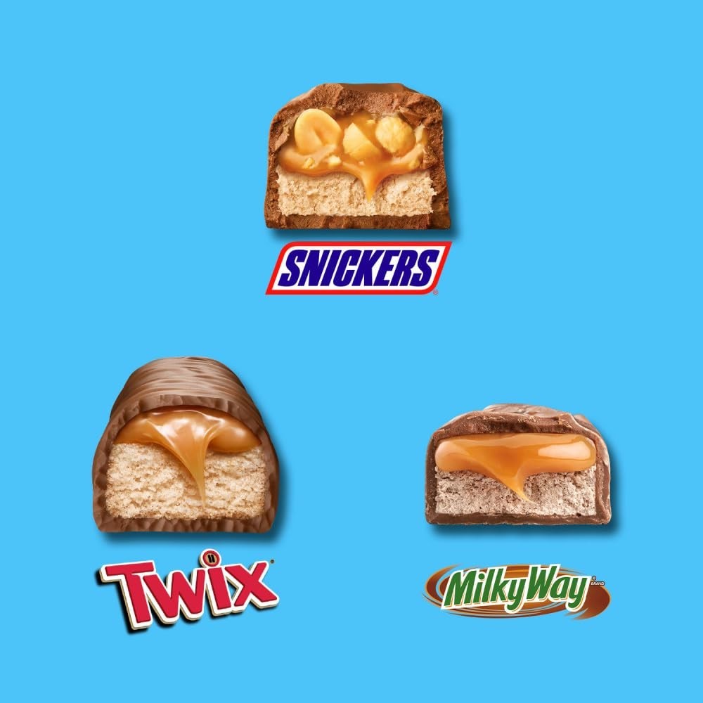 SNICKERS, TWIX & MILKY WAY Minis Assorted Chocolate Candy 150 Ct (Pack of 1)