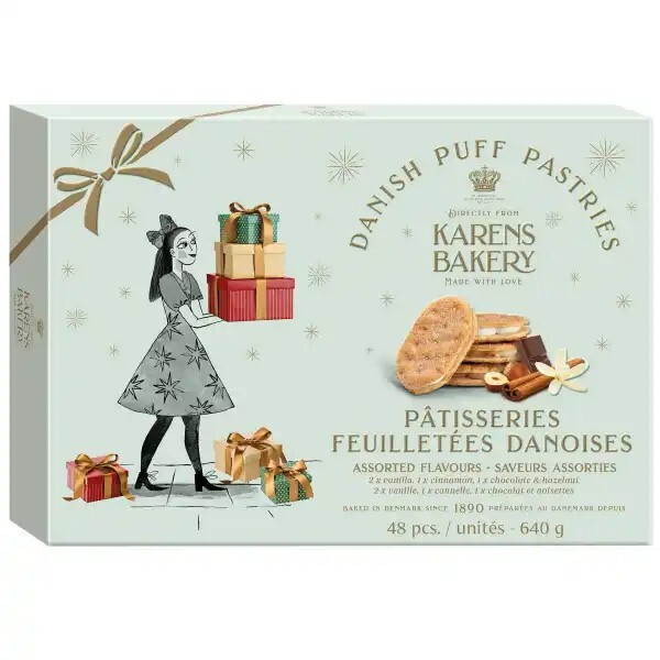 Karens Bakery Danish Puff Pastries, Assorted Flavours, 640 g, Exp:2024MA