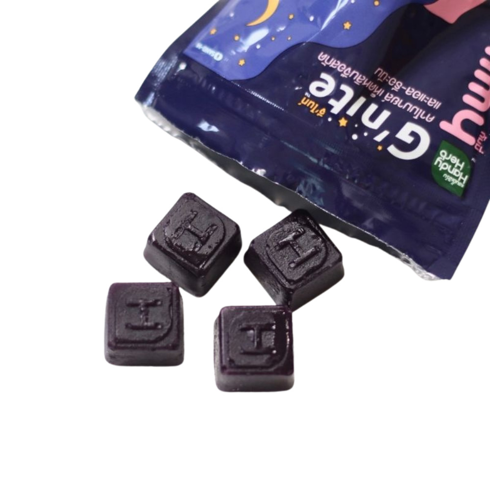 Herbal Relax Gummies Grape Flavor Dietary Supplement Thailand