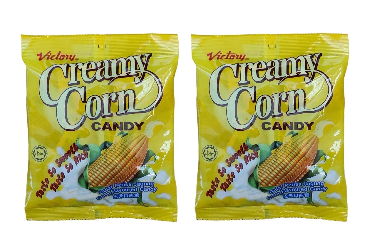2x Victory Creamy Corn Flavour Hard Candy 150g Halal Individually Wrapped Snack