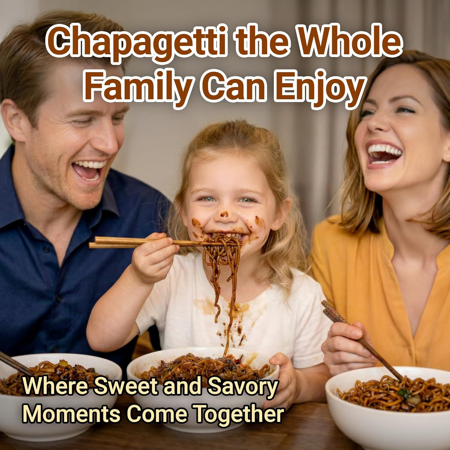 Nongshim Chapagetti Jjajang Noodles, Square Bowl Ramyun Instant Noodles with Sau