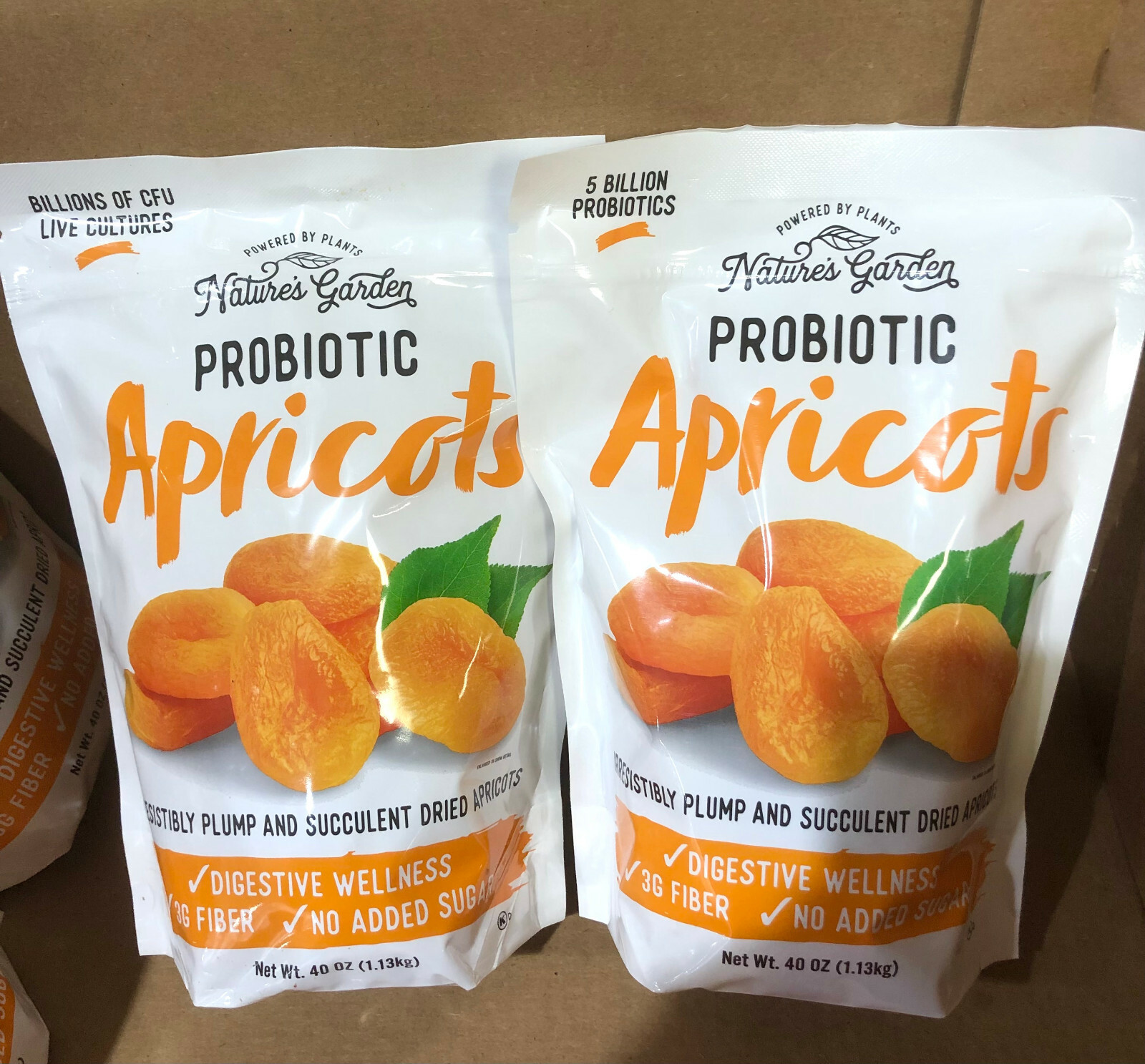 Nature’s Garden Probiotic Apricots Plump Dried Fruit 40 oz Each (2 Packs) Fresh