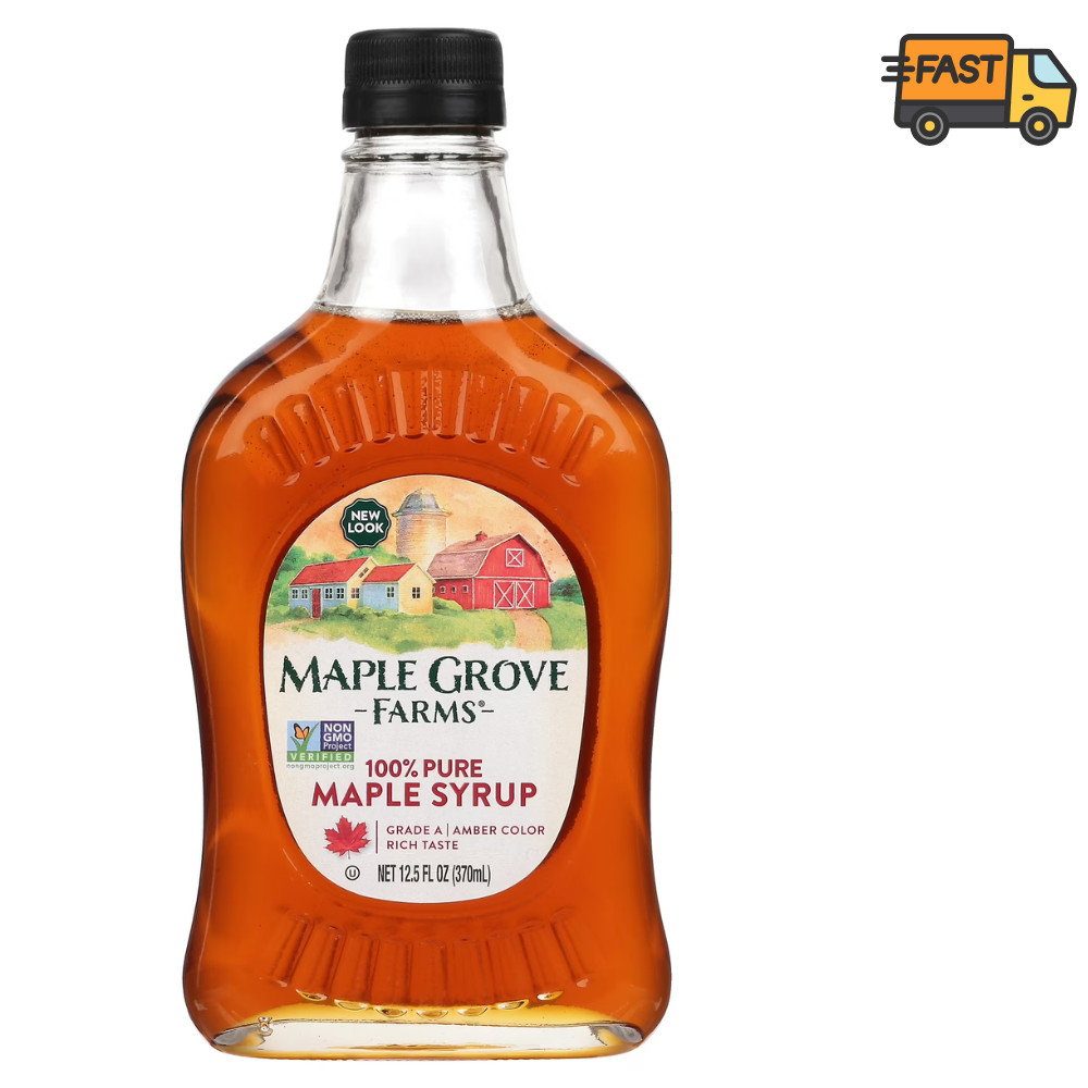 Maple Grove Farms Pure Maple Syrup 12.5 oz 100% Real Maple Sweetener