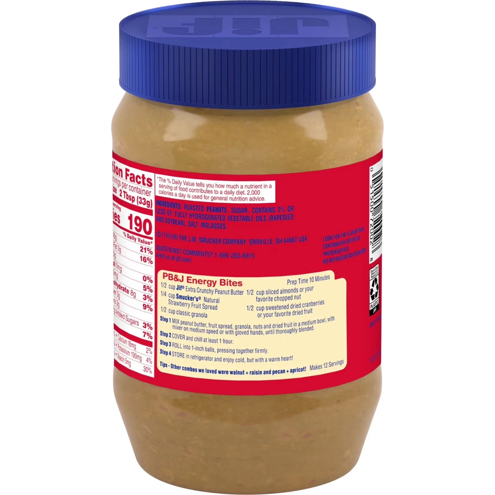 Jif Extra Crunchy Peanut Butter, 40-oz Jar…