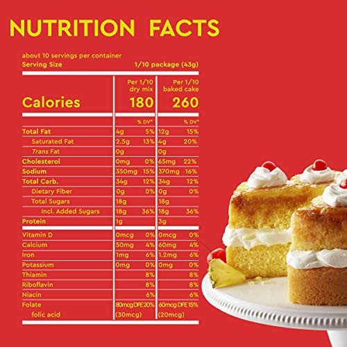 Duncan Hines Pineapple Supreme Cake Mix 15.25 Oz Perfectly Moist Baking Mix