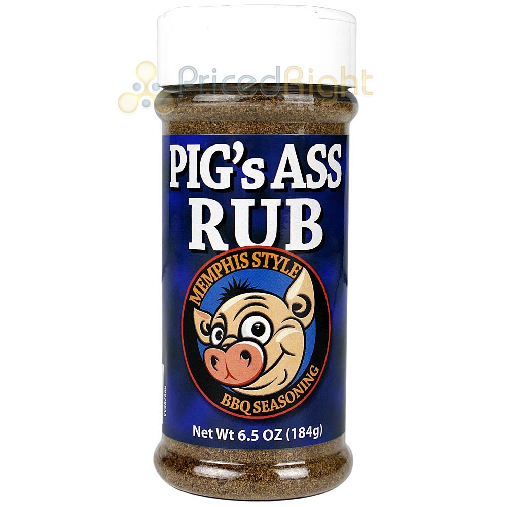 Pigs Ass Rub Memphis Style BBQ Seasoning 6.5 Oz Competition Rated BBQ Blend