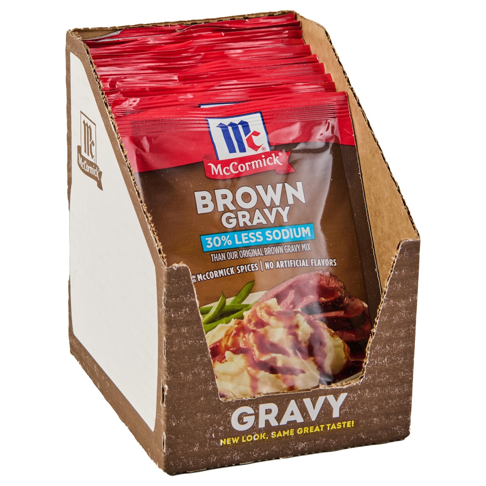 McCormick 30% Less Sodium Brown Gravy Mix, 0.87 oz Ounce (Pack of 12)