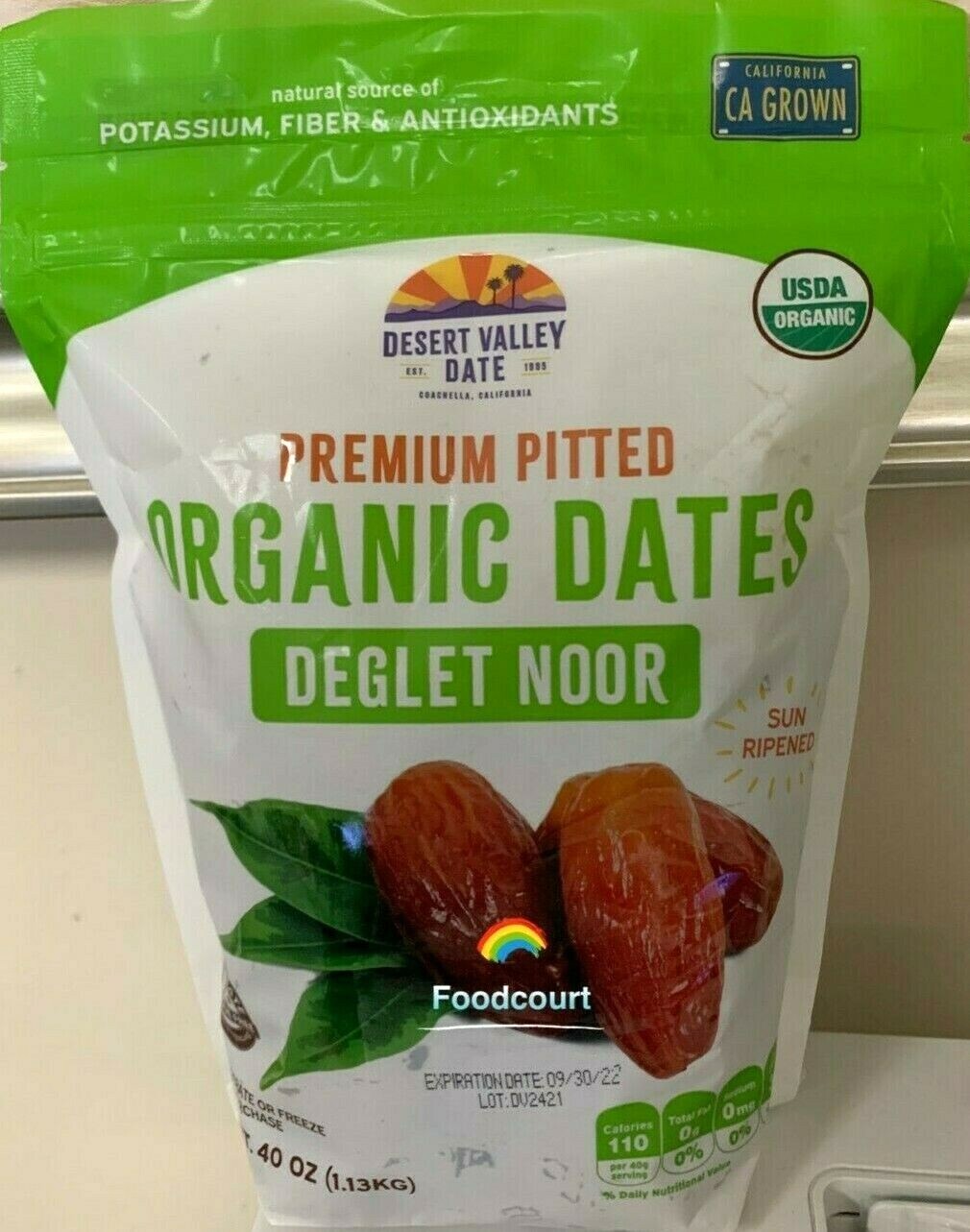 2 Packs Desert Valley Organic Dates Deglet Noor Dried Fruit 40 oz Each Pack