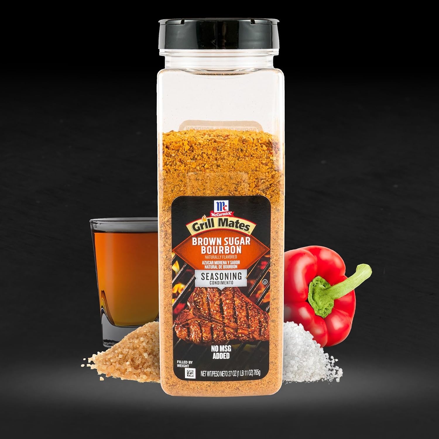 Brown Sugar Bourbon Seasoning with Red Bell Peppers – 27 oz