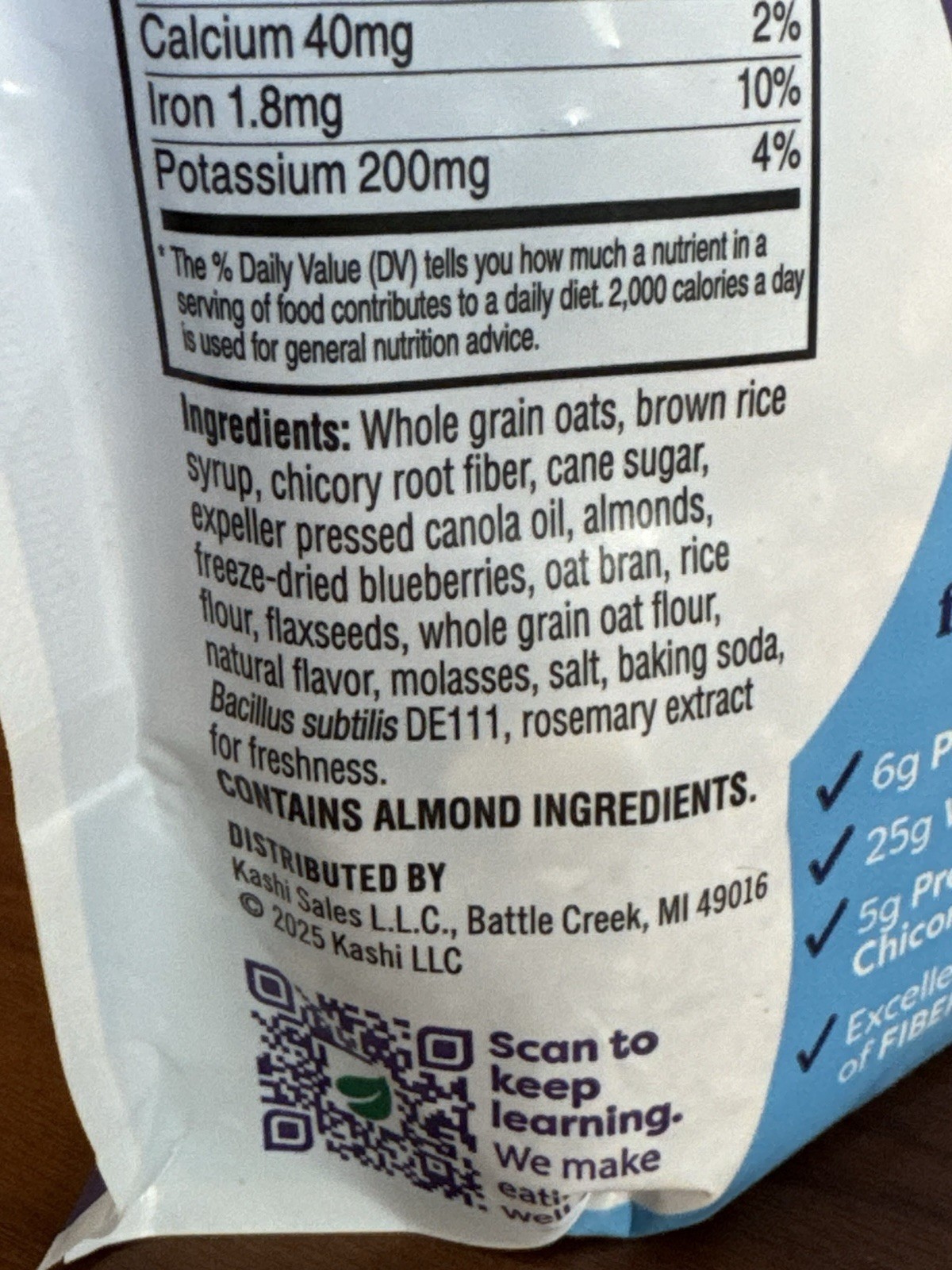 Kashi Gut Health Granola Blueberry Almond NEW Sealed Best By 5/2026