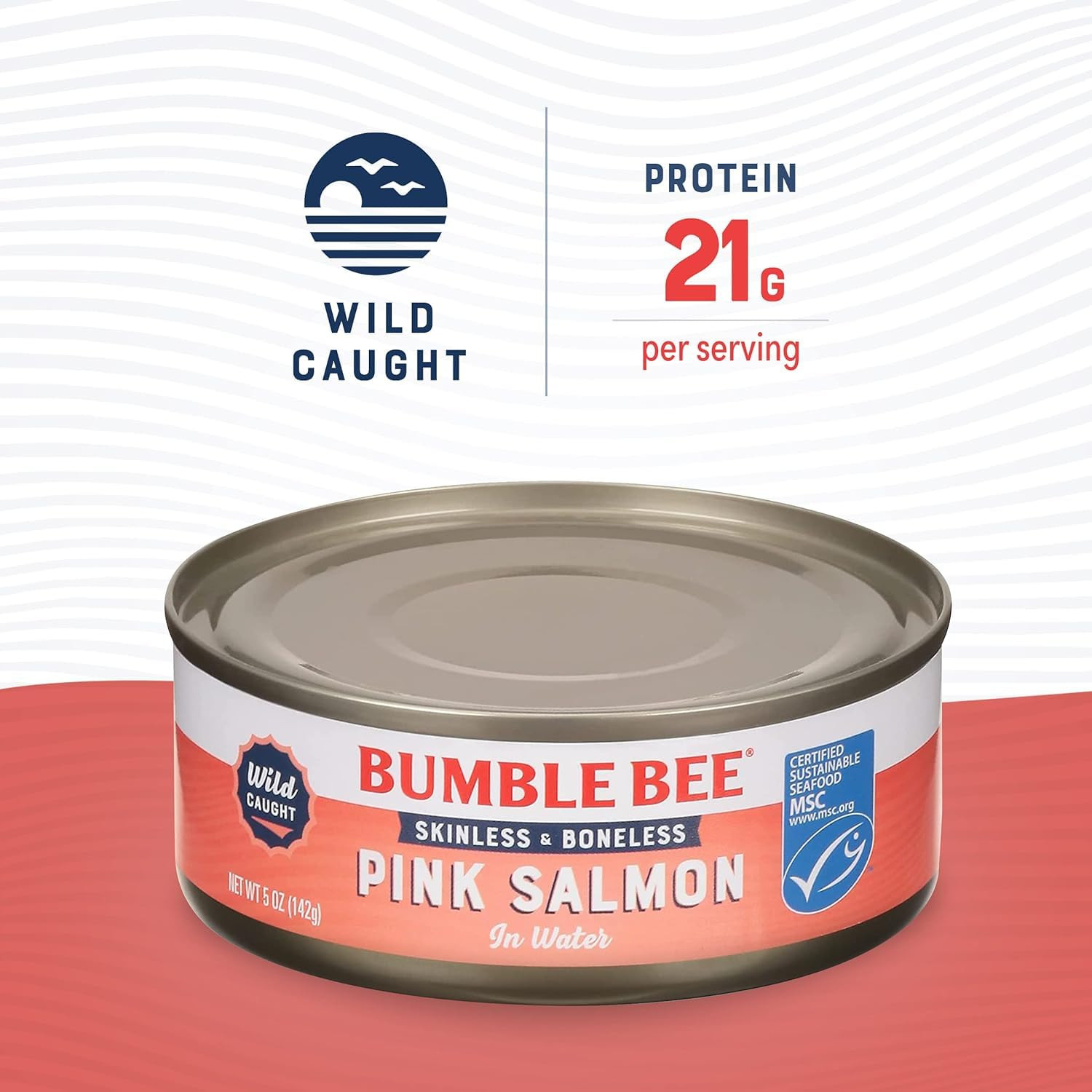 Skinless & Boneless Canned Pink Salmon in Water, 5 Oz Can – Premium Wild Caught