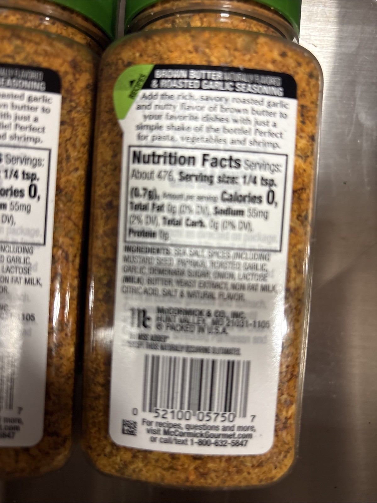 McCormick Gourmet Brown Butter & Roasted Garlic Seasoning 11.75 Ounce (2 PACK)