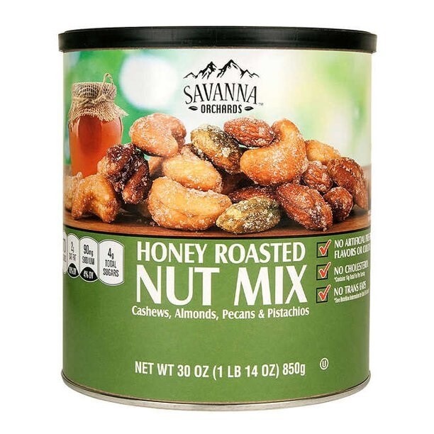 Savanna Orchards Gourmet Honey Roasted Nut Mix 30 oz, EXP 11/22/2024