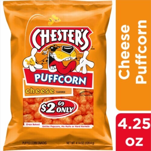 CHESTER’S CHEESE FLAVORED PUFFCORN 4.25 Oz Bag – US SELLER