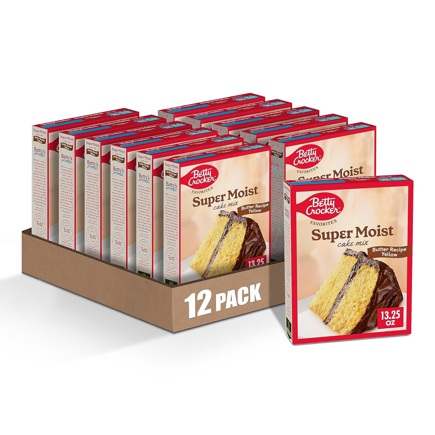 Favorites Super Moist Butter Recipe Yellow Cake Mix, 13.25 Oz (Pack of 12)