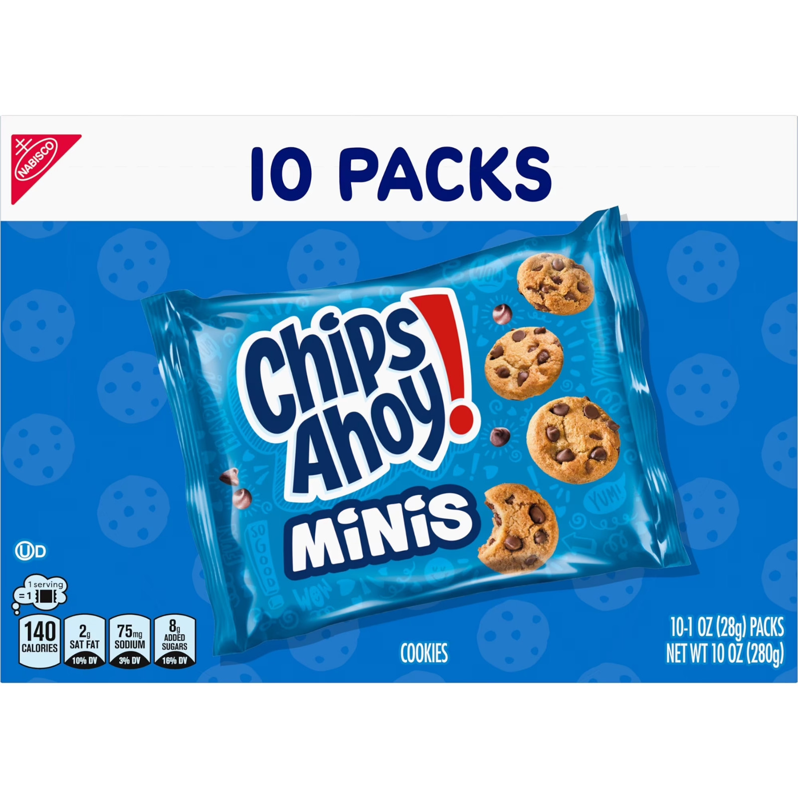 CHIPS AHOY! Mini Original Chocolate Chip Cookies, 10 Snack Packs…