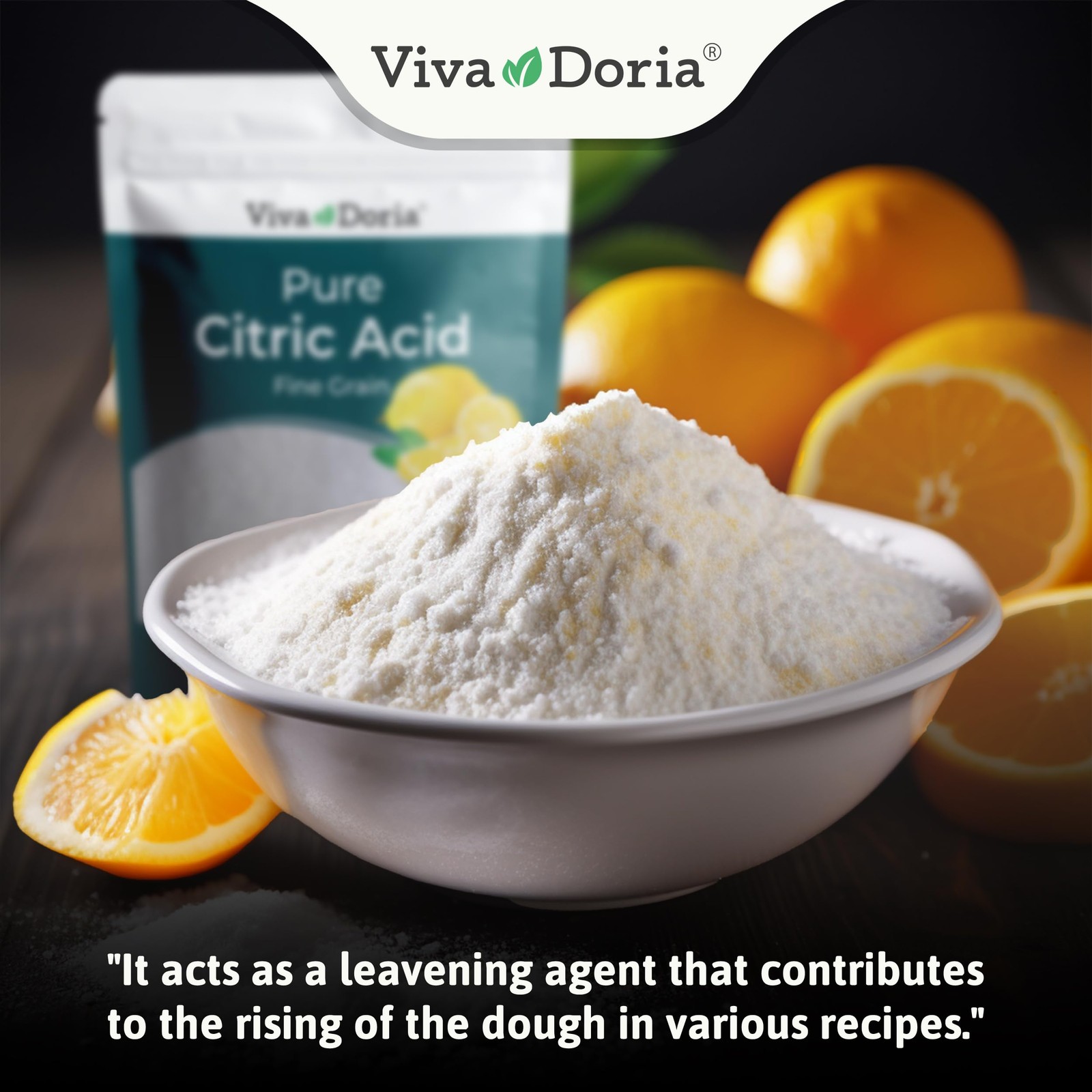 Viva Doria 100% Pure Citric Acid, Food Grade, Fine Grain, 2 Pound (Pack of 1)