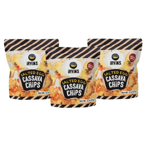 IRVINS Salted Egg Cassava Chips Chef Crafted Salted Chips Full Box 24 Pcs 105g