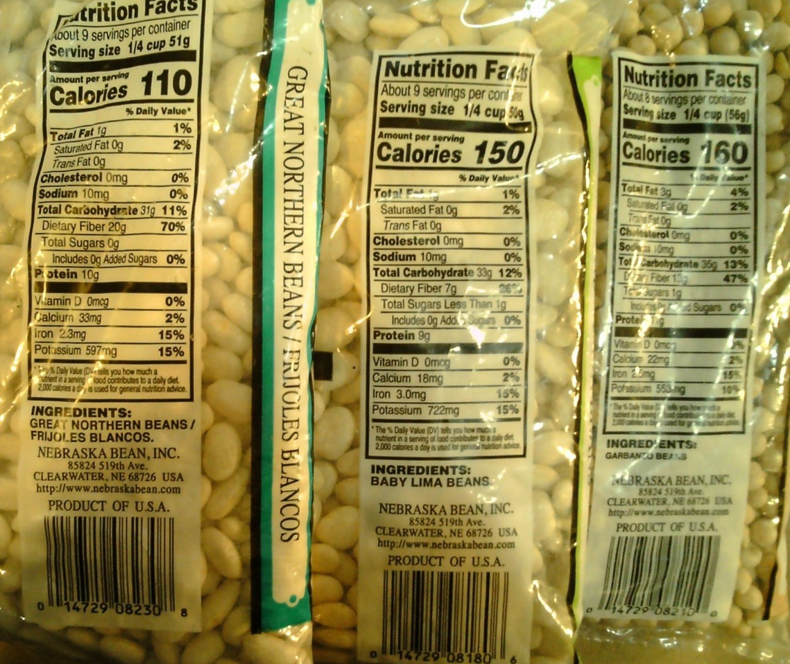 LOT OF 10 Black/ Garbanzo/ Great Northern/ Lima Beans (11 lbs total) PLEASE READ