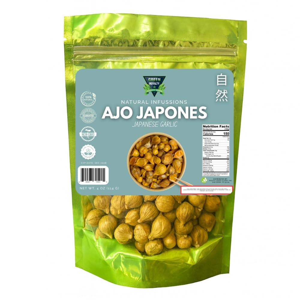 Japanese Garlic (Ajo Japonés) 4oz | 100% Natural, Resealable Bag for Freshnes…