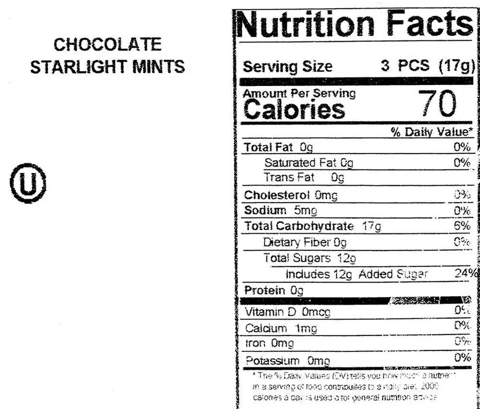 Chocolate Mint Starlight | Clear Wrap Bulk Hard Candy | 1 Pound