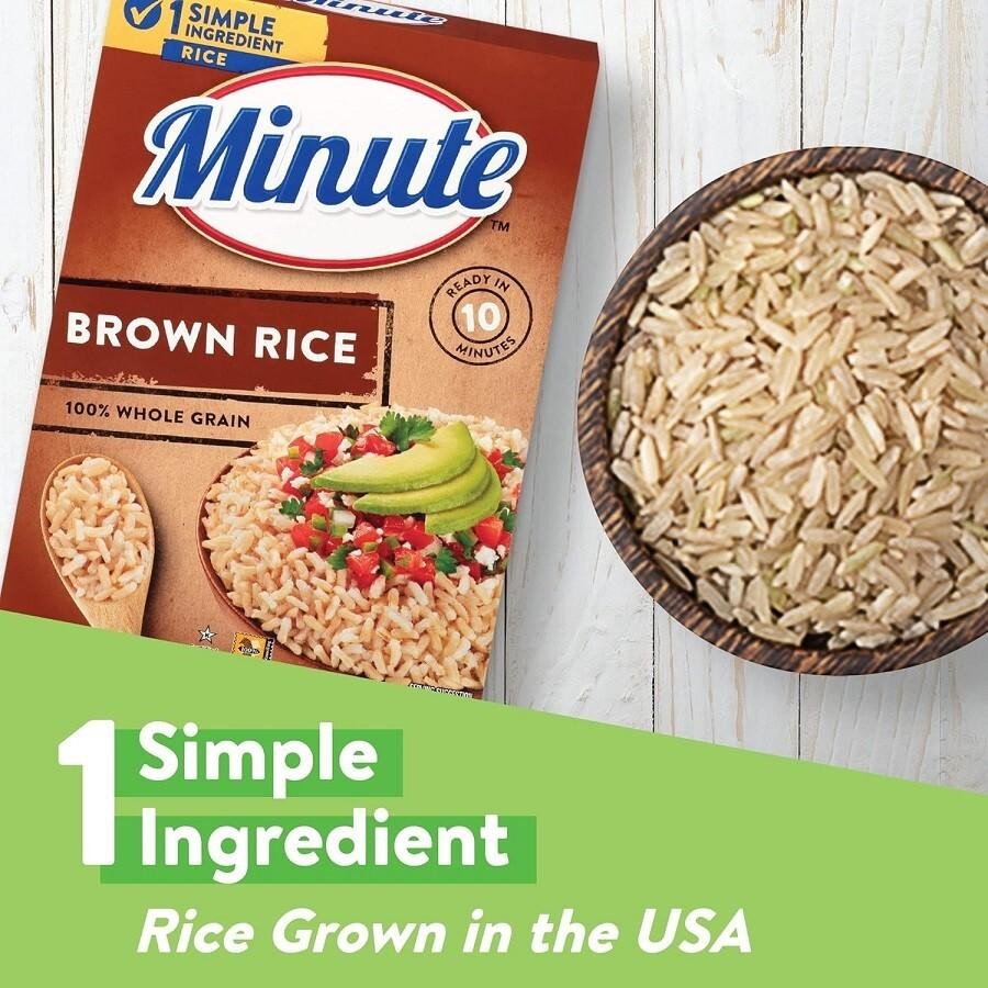 Minute Brown Rice, Instant Brown Rice for Quick Meals, 14-ounce Box