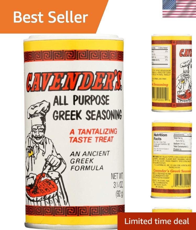 All Purpose Greek Seasoning Pack of 3 – 3.25 oz Bottles for Mediterranean Flavor